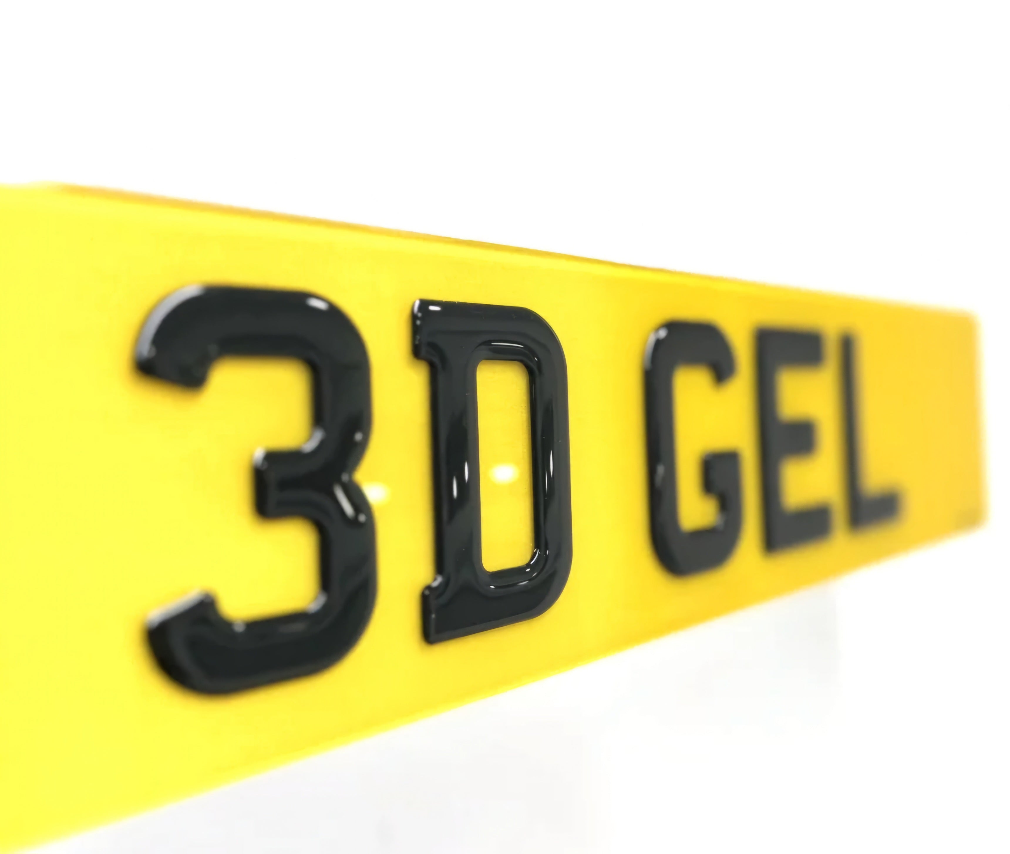 3D GEL NUMBERPLATE