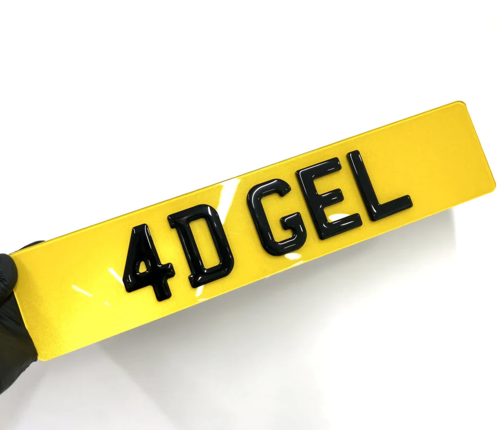 4D GEL ACRYLICS NUMBER PLATE