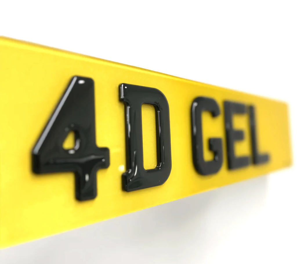 4D GEL ACRYLICS NUMBER PLATE